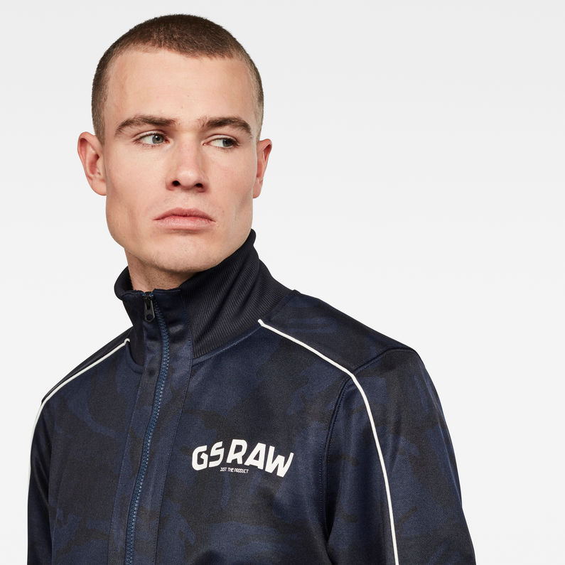 G-Star RAW® Veste de survêtement Gsraw Allover Bleu foncé detail shot
