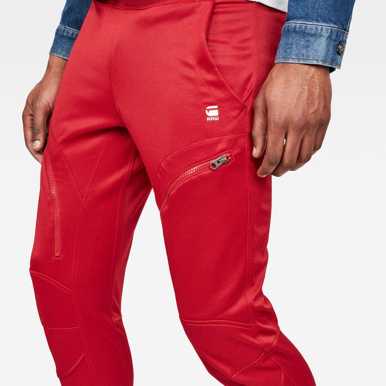 G-Star RAW® Pantalon de jogging Air Defence Zip 3D Slim Rouge detail shot