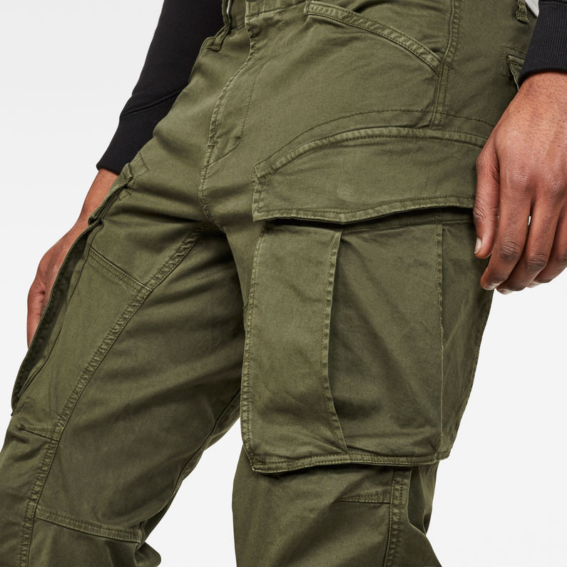 G-Star RAW® Pantalon 3D Cargo Straight Tapered Vert detail shot