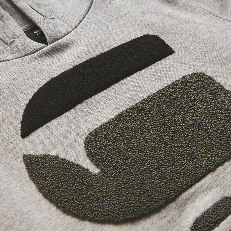 G-Star RAW® Hooded Sweater Grey detail shot