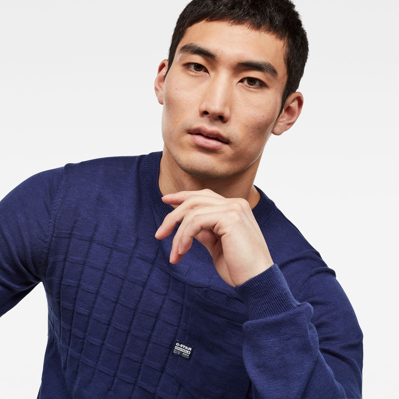 G-Star RAW® Pocket Knitted Sweater Dark blue detail shot