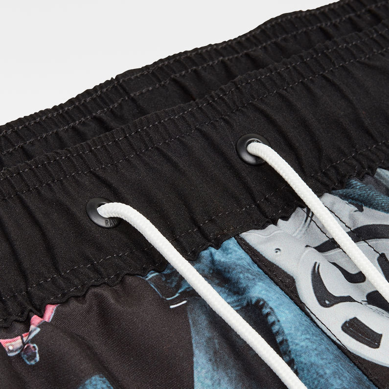 G-Star RAW® Short de bain Dirik Allover Noir detail shot