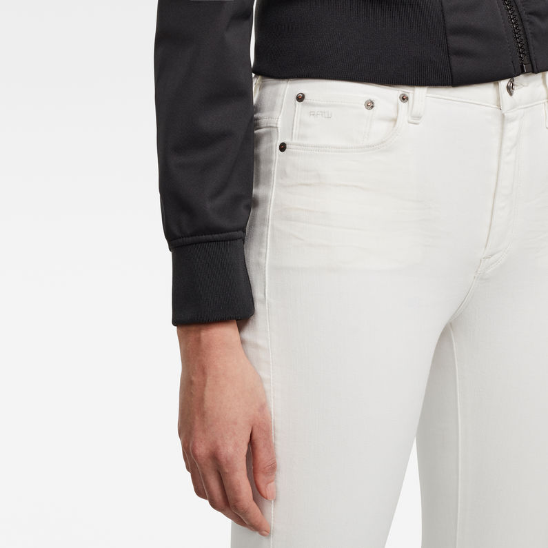 G-Star RAW® 3301 High Skinny Ripped Edge Ankle Jeans Weiß