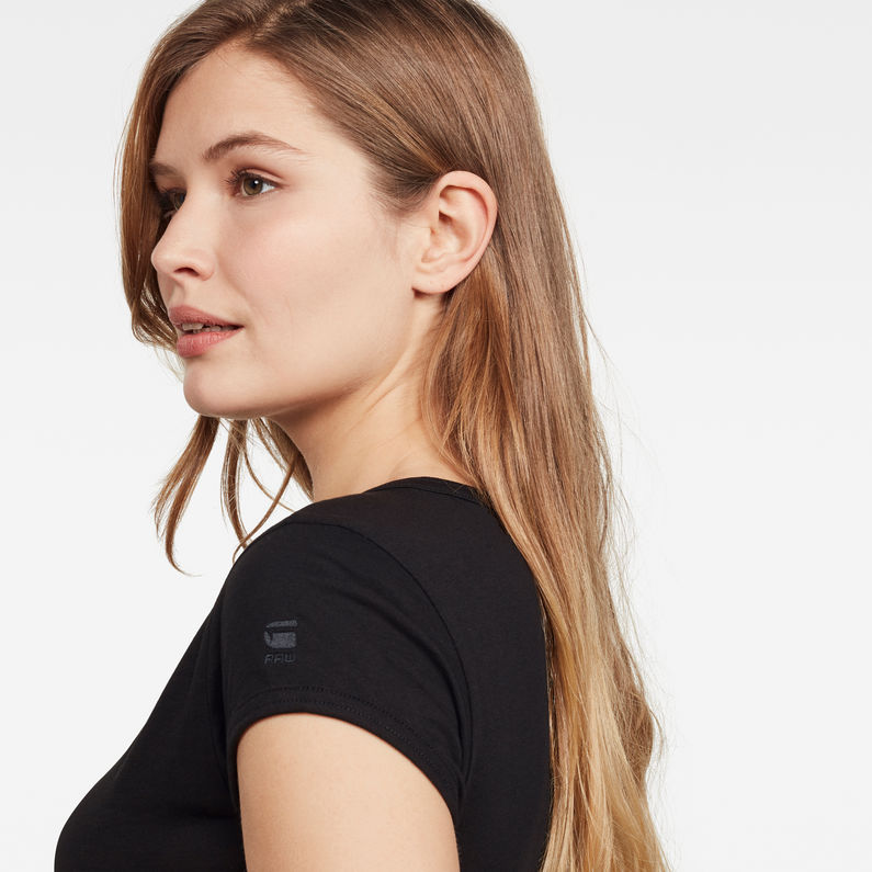 G-Star RAW® Core Eyben Slim Top Black detail shot