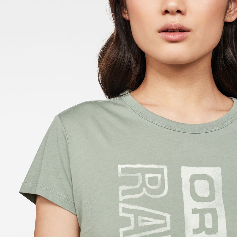 G-Star RAW® Graphic Gyre Top Grün detail shot