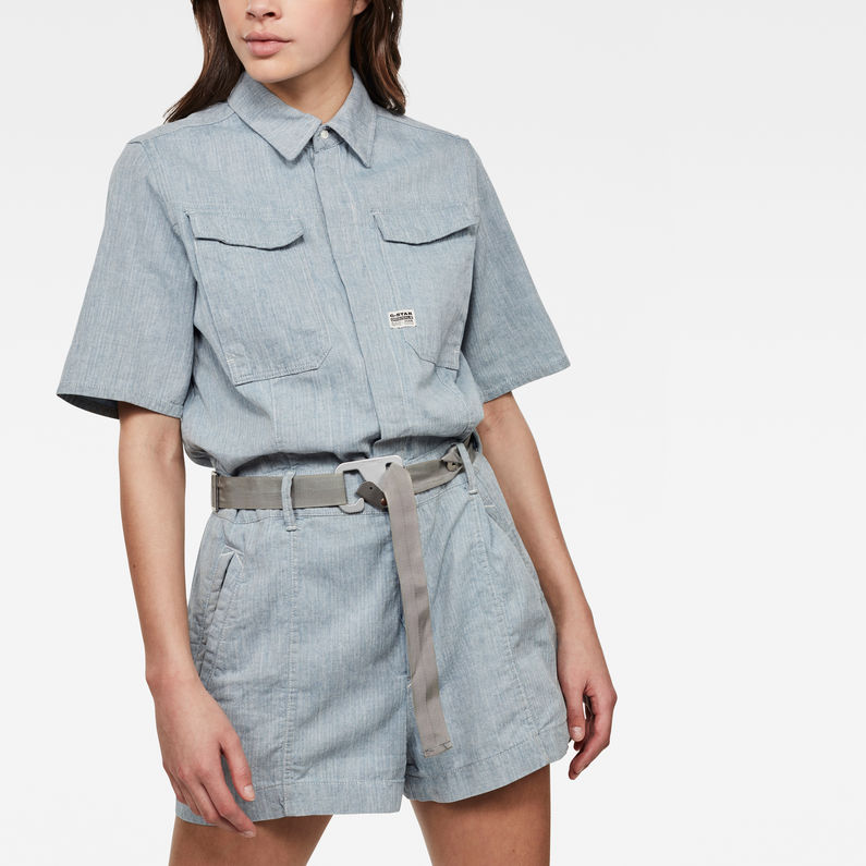 G-Star RAW® Short Jumpsuit Light blue detail shot