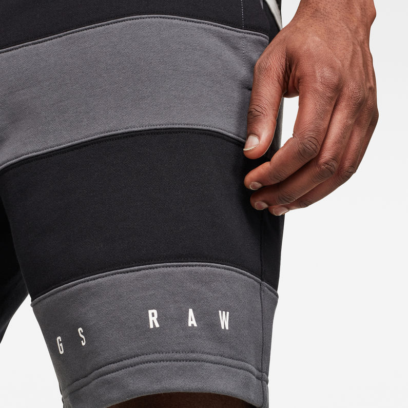 G-Star RAW® Premium Block Stripe Shorts Black detail shot