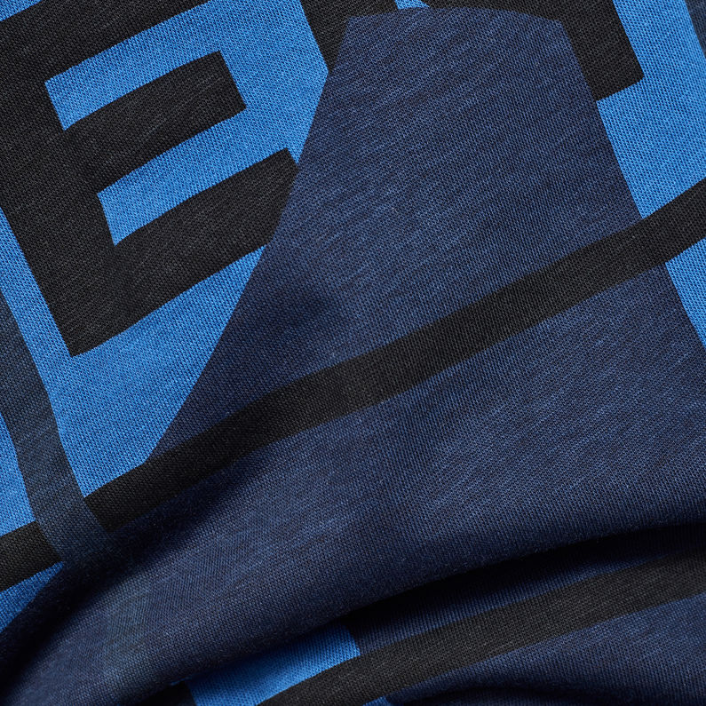 G-Star RAW® Top Modernist Print Drawstring Azul oscuro fabric shot
