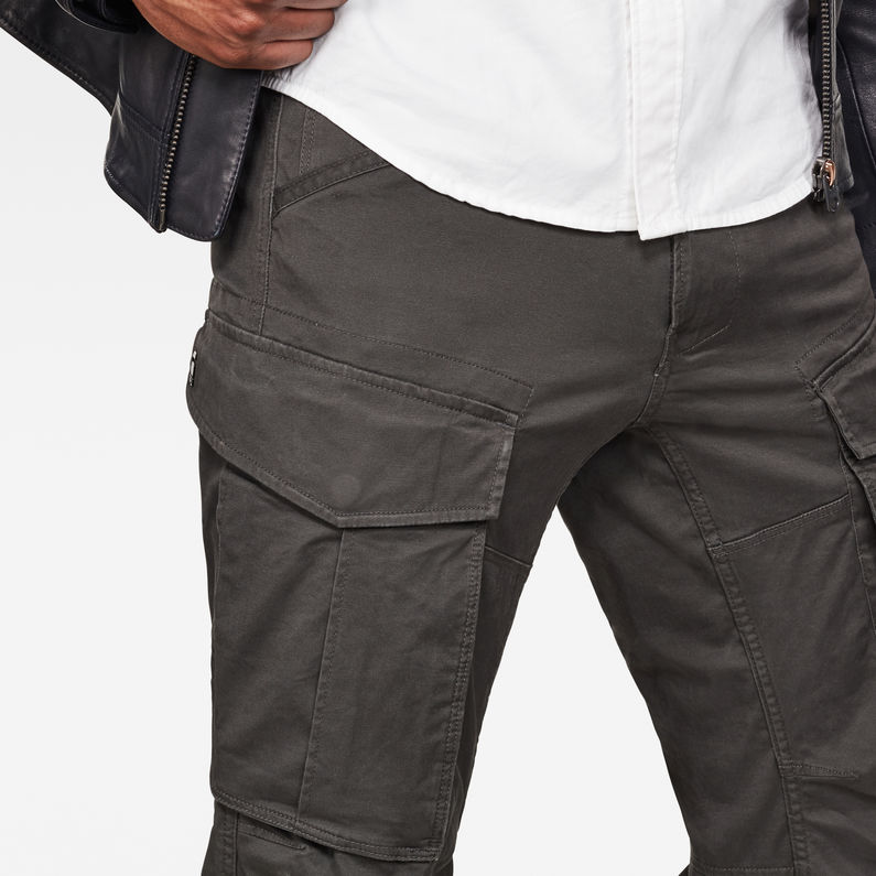 G-Star RAW® Pantalon 3D Cargo Straight Tapered Gris detail shot