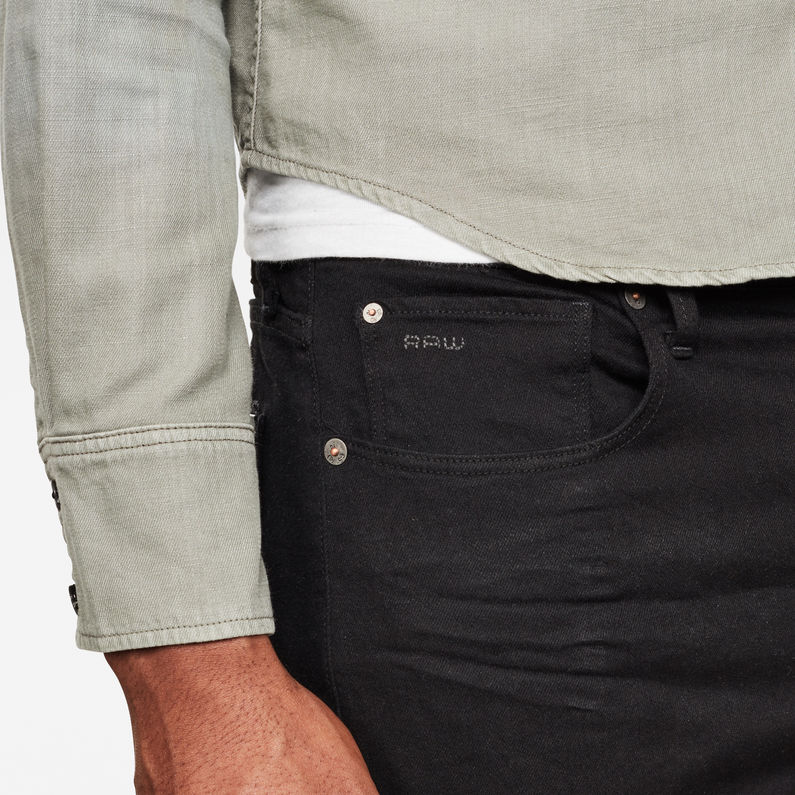 G-Star RAW® 3301 Slim Shorts ブラック detail shot buckle