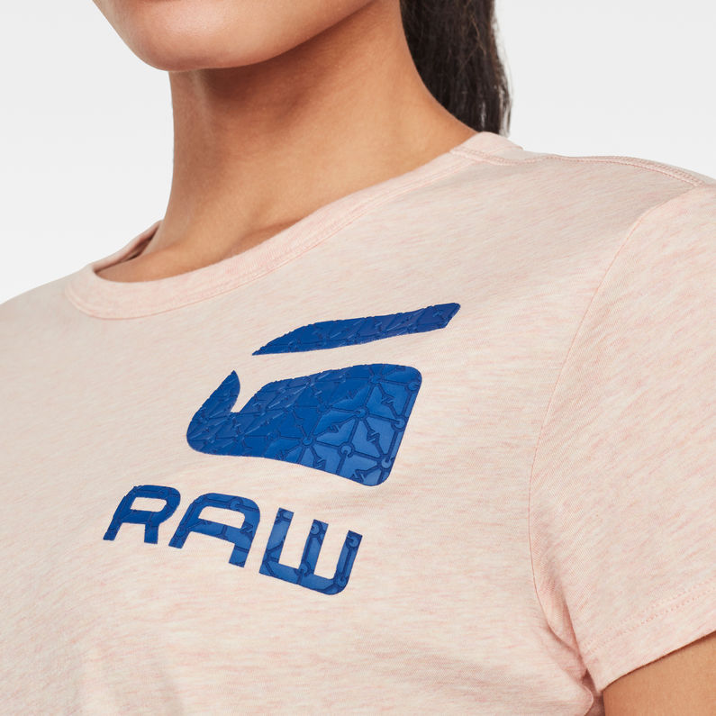 G-Star RAW® Gyre Diamond Line Allover Graphic Top Pink detail shot