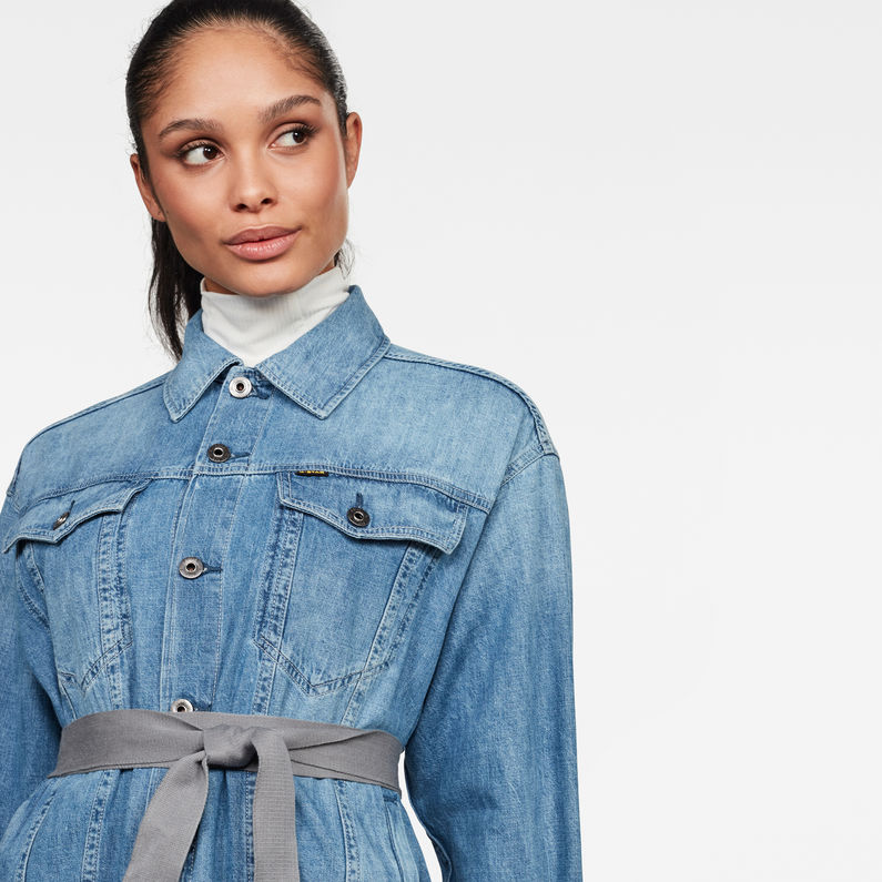 G-STAR® 3301 Real Boyfriend Jacket Medium blue detail shot