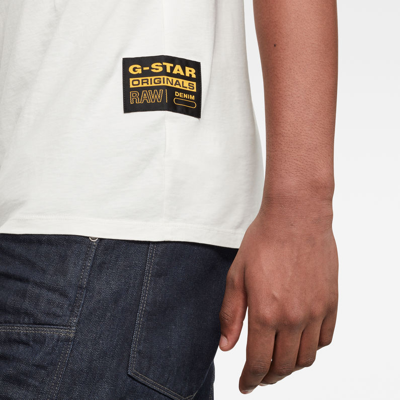 G-Star RAW® Olymp T-Shirt Beige detail shot