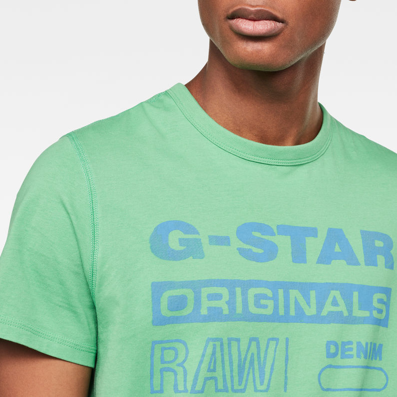 G-Star RAW® Originals Water GR T-Shirt Green detail shot