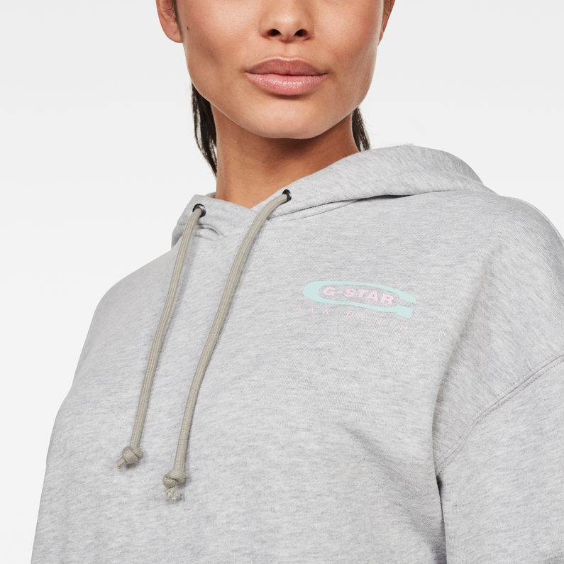 G-STAR® Rei Hooded Sweater Grey detail shot