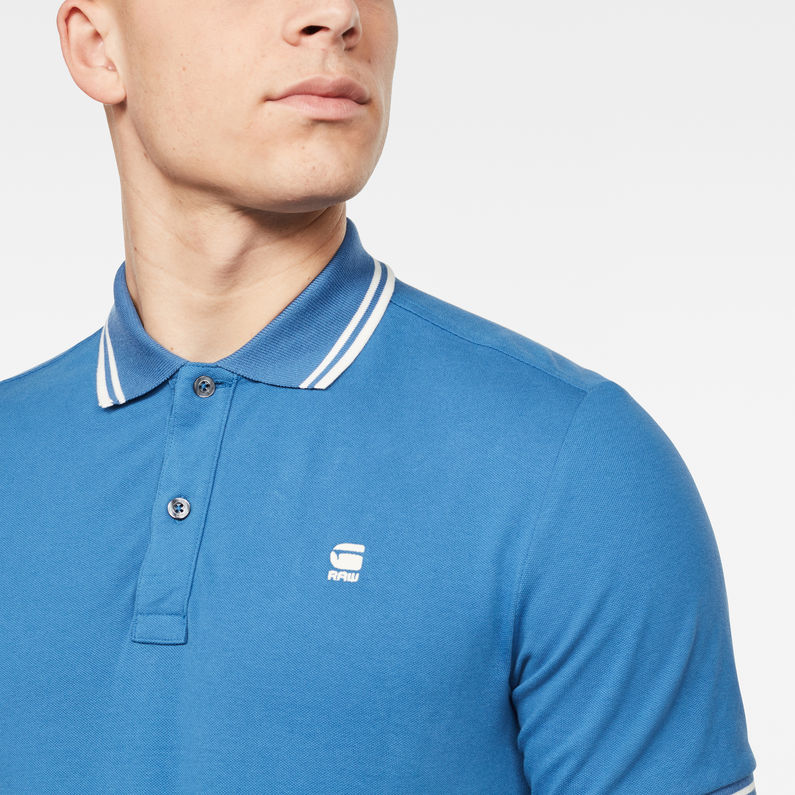 G-STAR® Dunda Slim Stripe Polo Medium blue