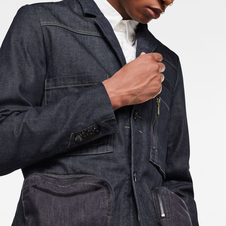 G-Star RAW® GSRR Hito Utility Blazer Dunkelblau detail shot