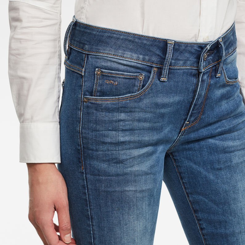 G-Star RAW® 3301 Mid Wasit Bootleg Jeans ミディアムブルー