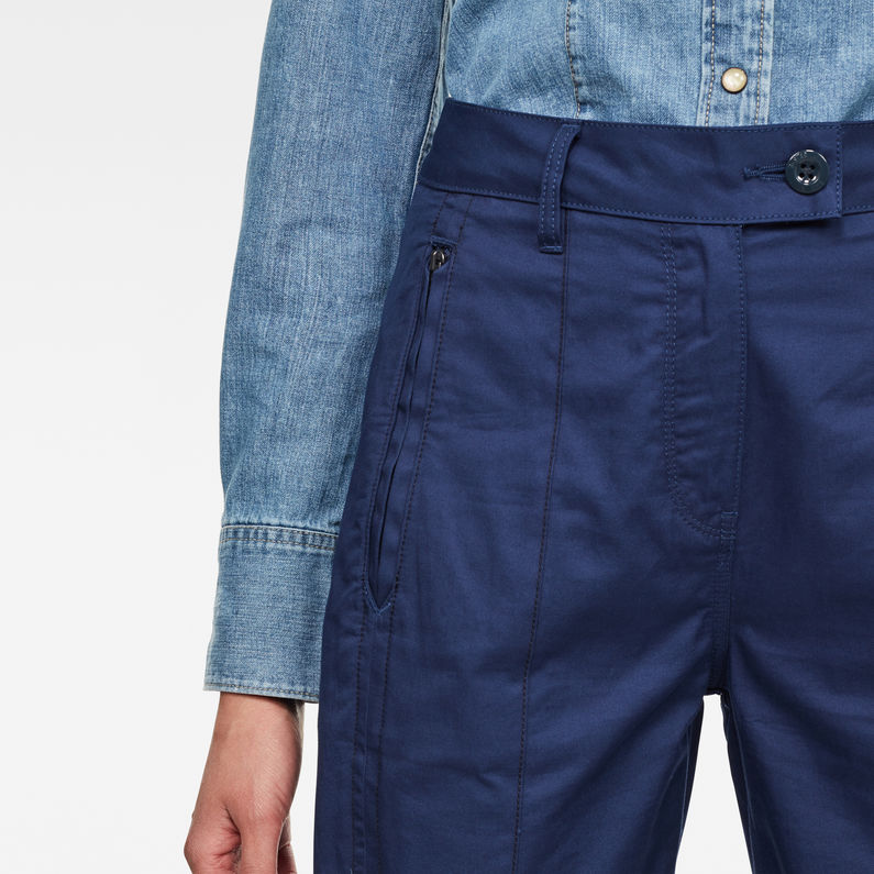 G-Star RAW® Pantalon Chino Espor High Bleu foncé detail shot