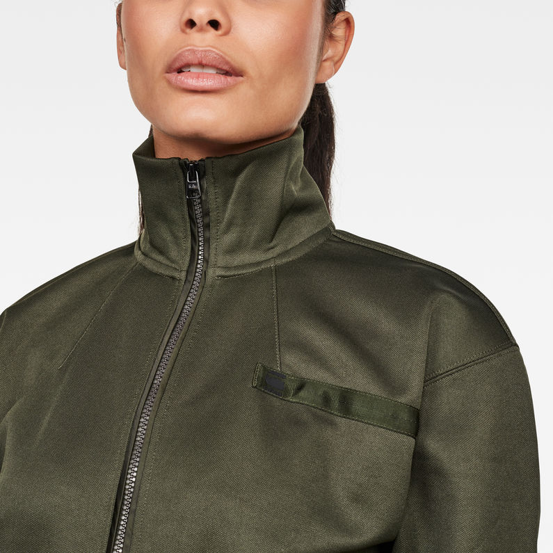 G-Star RAW® Hybrid Fyx Biker Tracktop Green detail shot