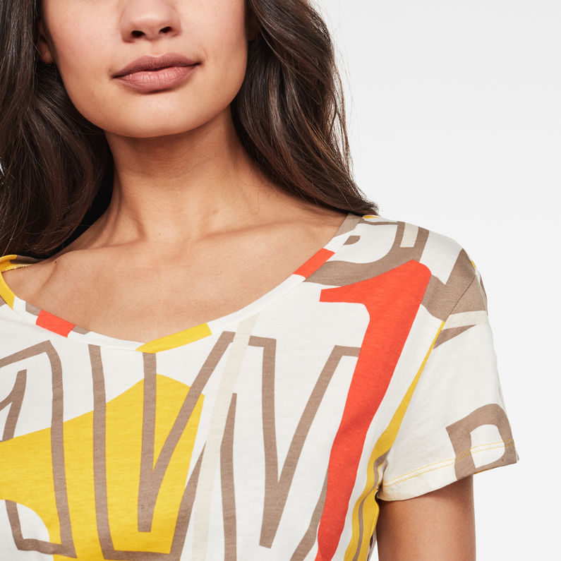 G-Star RAW® Gyre Allover Top White detail shot