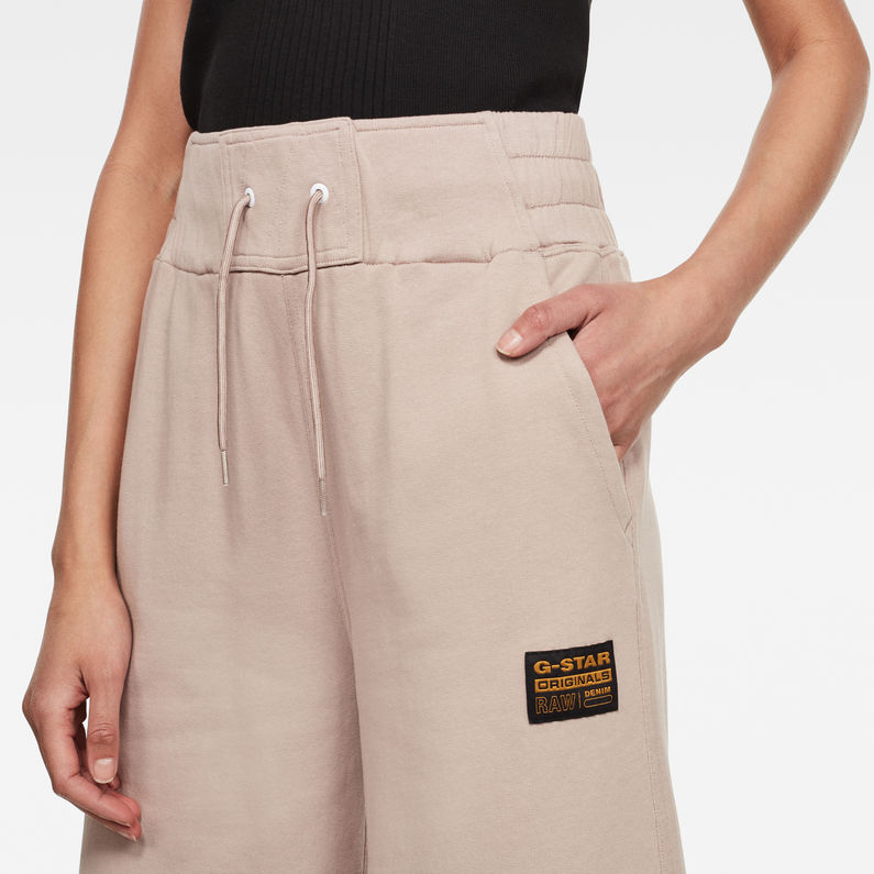 G-STAR® High Waist Culotte Sweatpants Roze detail shot