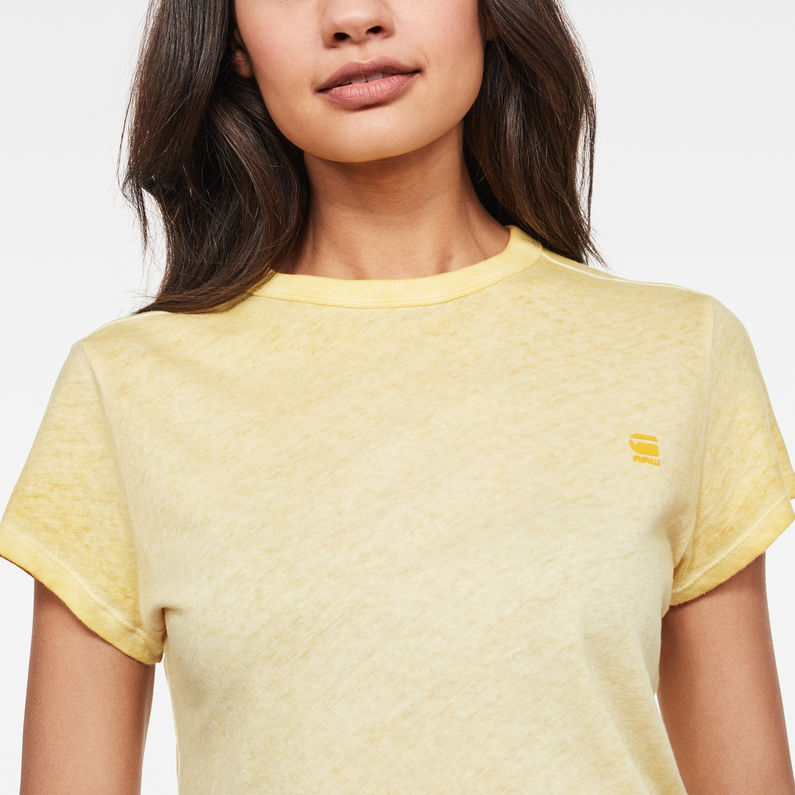 G-Star RAW® Eyber Slim Top Yellow detail shot