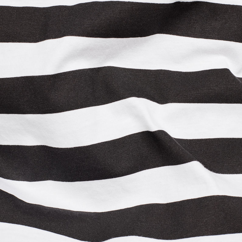 G-Star RAW® T-shirt Vacation Stripe Pocket Noir fabric shot
