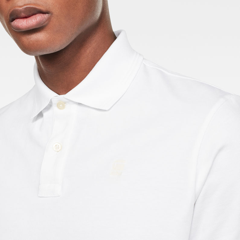 G-Star RAW® Lash Poloshirt Weiß detail shot