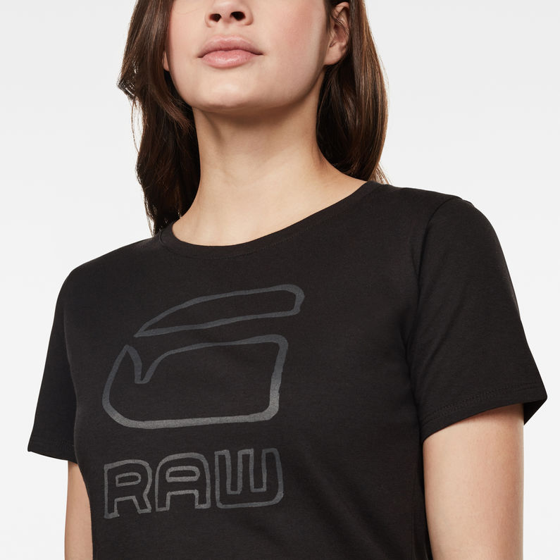 G-Star RAW® Graphic GR Optic Slim Top Black