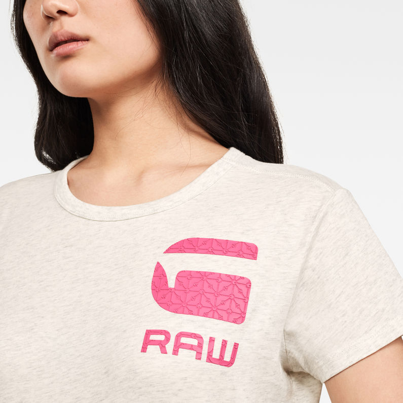 G-Star RAW® Gyre Diamond Line Allover Graphic Top Weiß detail shot