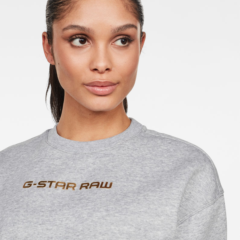 G-Star RAW® Sweat Dedda Oversized Gris detail shot