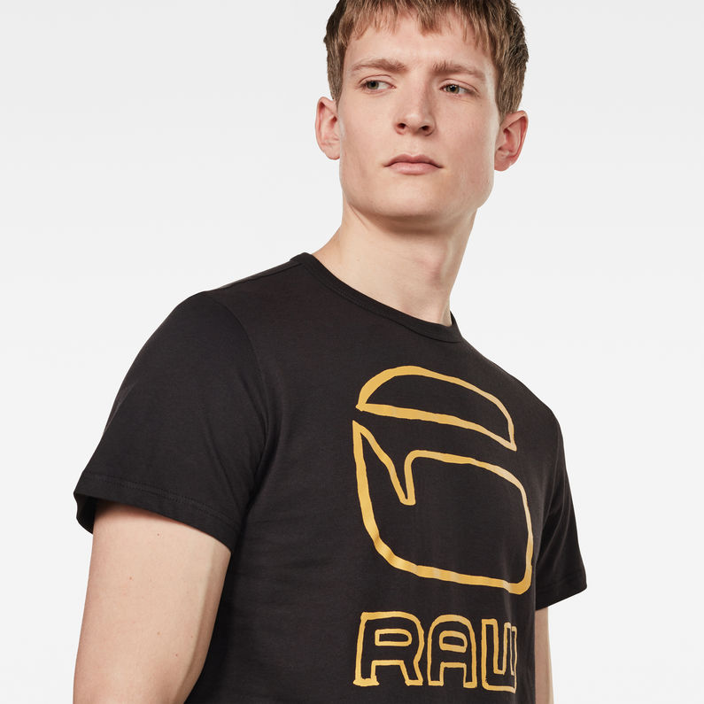 G-Star RAW® Graphic GR T-Shirt Black detail shot