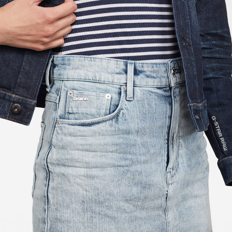 G-STAR® 3301 High Mini Rok Lichtblauw