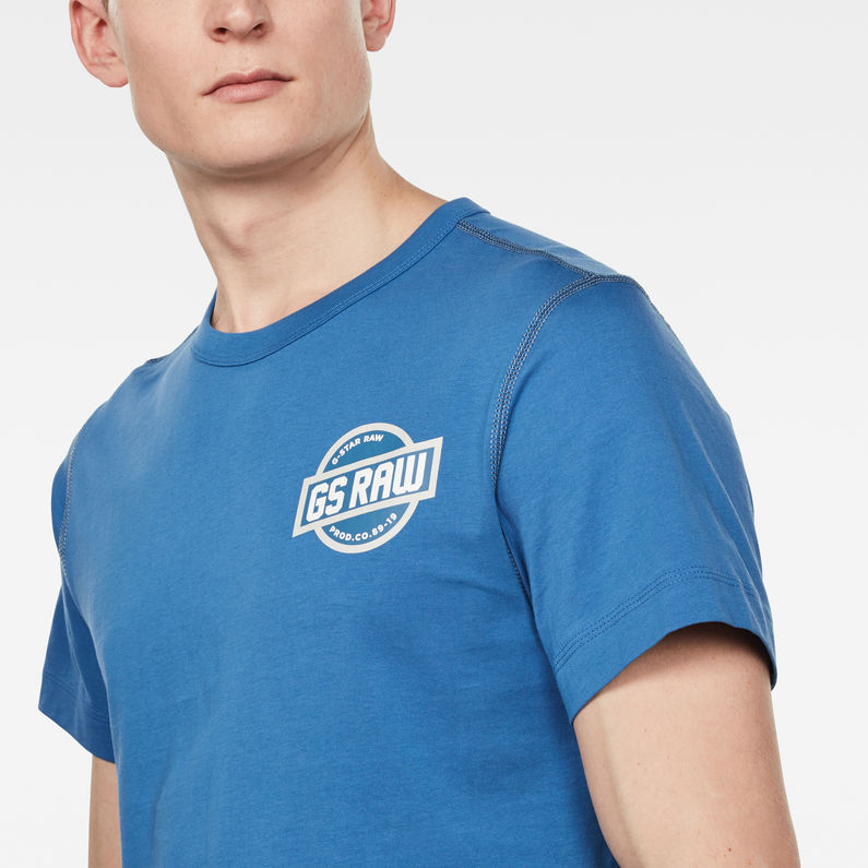 G-Star RAW® Chest Logo GR T-Shirt Medium blue detail shot