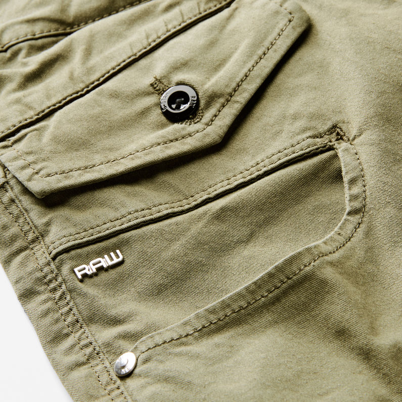 G-Star RAW® Army Radar Boyfriend Shorts Green detail shot
