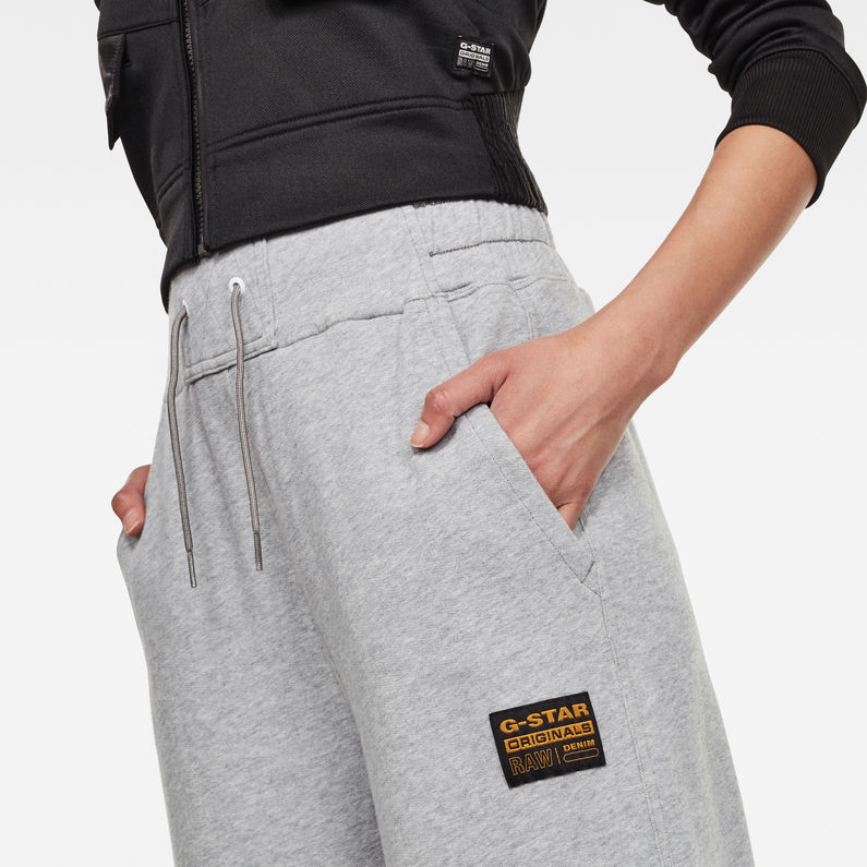 G-STAR® High Waist Culotte Sweatpants Grijs detail shot