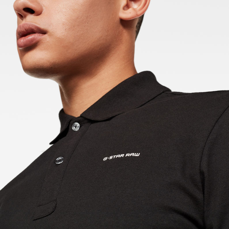 G-STAR® Oluv Slim Polo Black detail shot