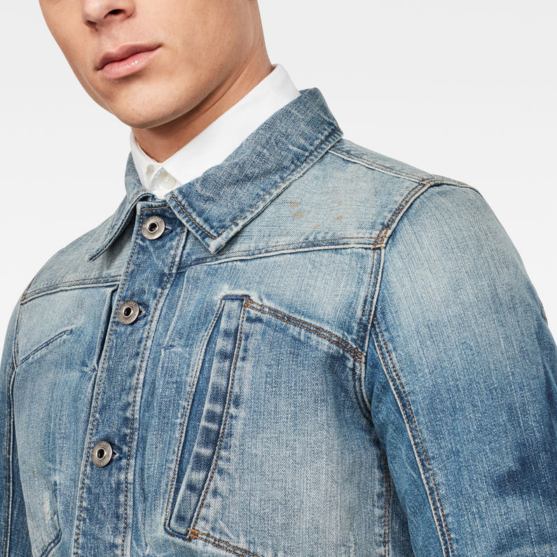 G-Star RAW® 5650 Jacke Mittelblau detail shot