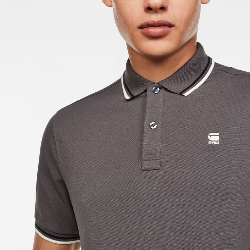 G-Star RAW® Dunda Slim Stripe Polo Grey