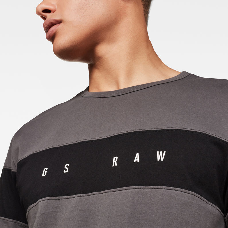 G-Star RAW® Block Stripe GR T-Shirt Black detail shot