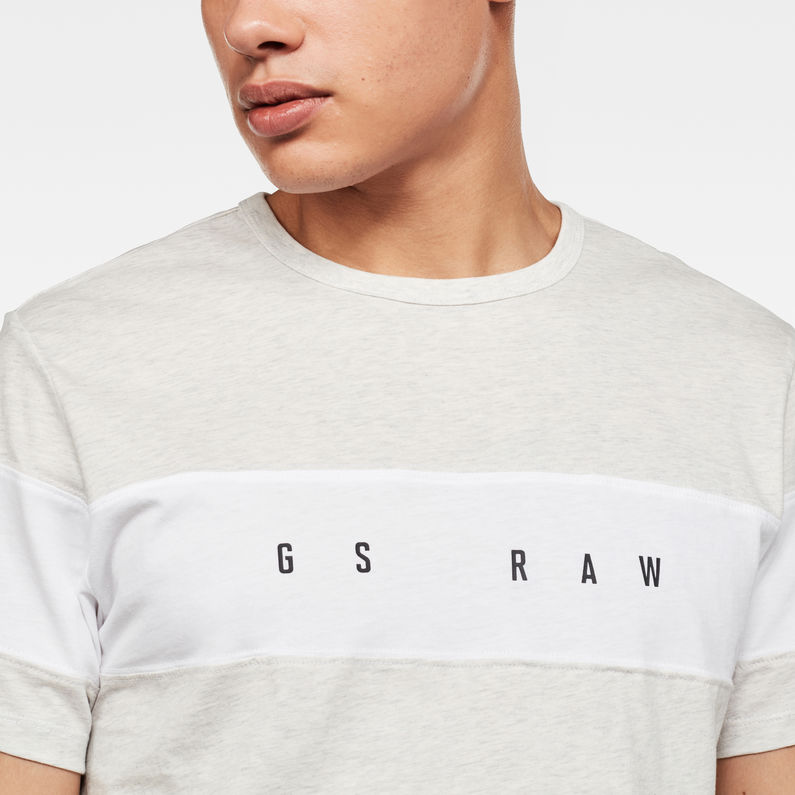 G-Star RAW® Block Stripe GR T-Shirt White detail shot