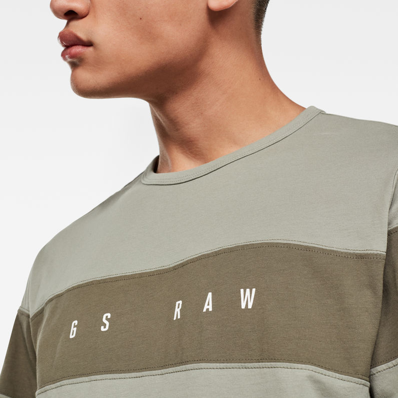G-Star RAW® Block Stripe GR T-Shirt Groen detail shot