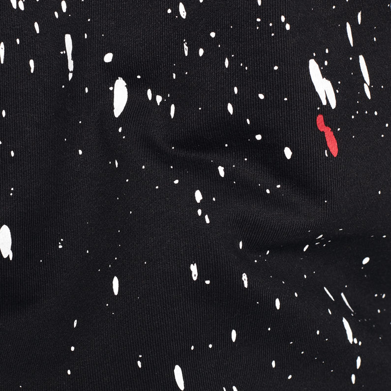 G-Star RAW® Cadet Strett Splatter Sweater Black fabric shot