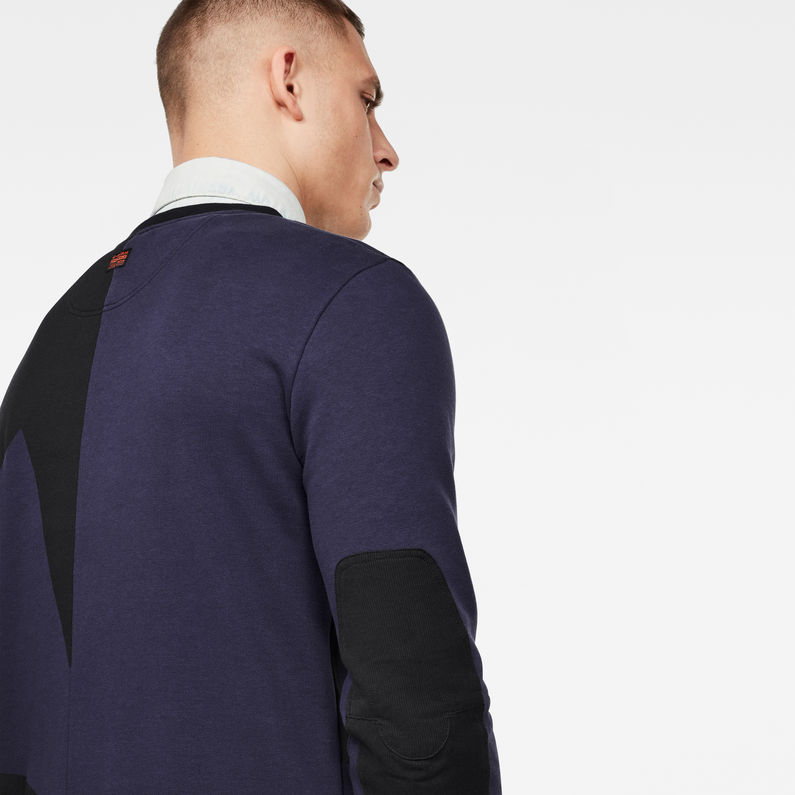 G-Star RAW® Max Graphic Sweater Donkerblauw detail shot