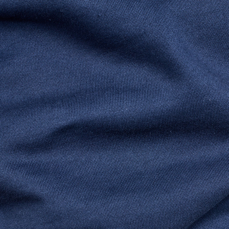 G-Star RAW® Pull Originals Logo GR Bleu foncé fabric shot