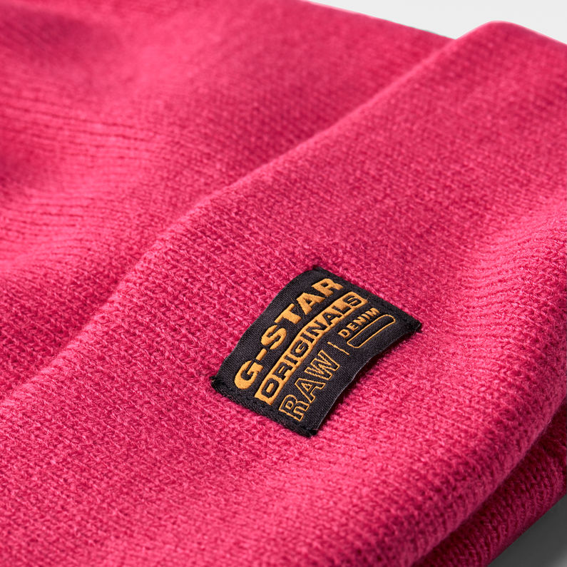 G-STAR® Effo Beanie Long Pink detail shot buckle