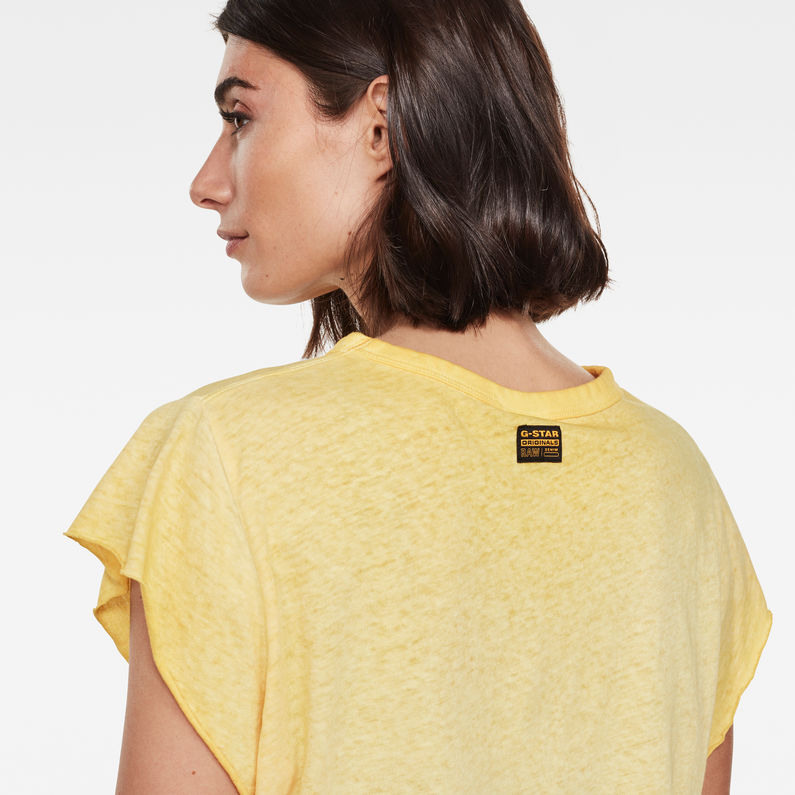 G-Star RAW® Gyre Knot Top Yellow detail shot