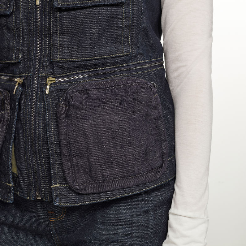 G-Star RAW® GSRR Hito Waistcoat Dark blue detail shot