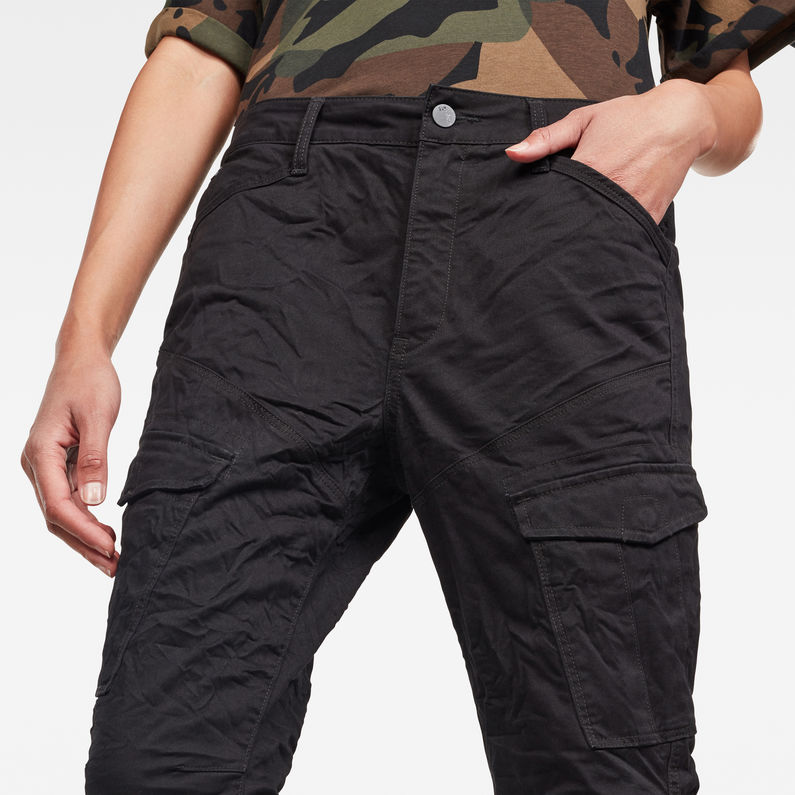 G-Star RAW® Rovic Mid Waist Skinny Cargo Pant Noir detail shot